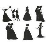 Stickserie - Hochzeit Silhouette Teil 2 - "Braut Edition"